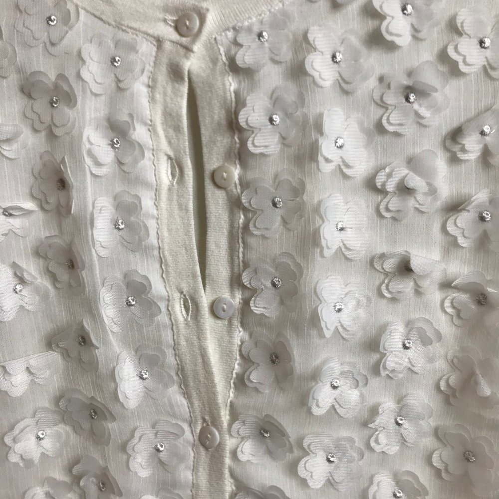 A New Day Cream Floral Embroidered Cardigan - Picture 5 of 8